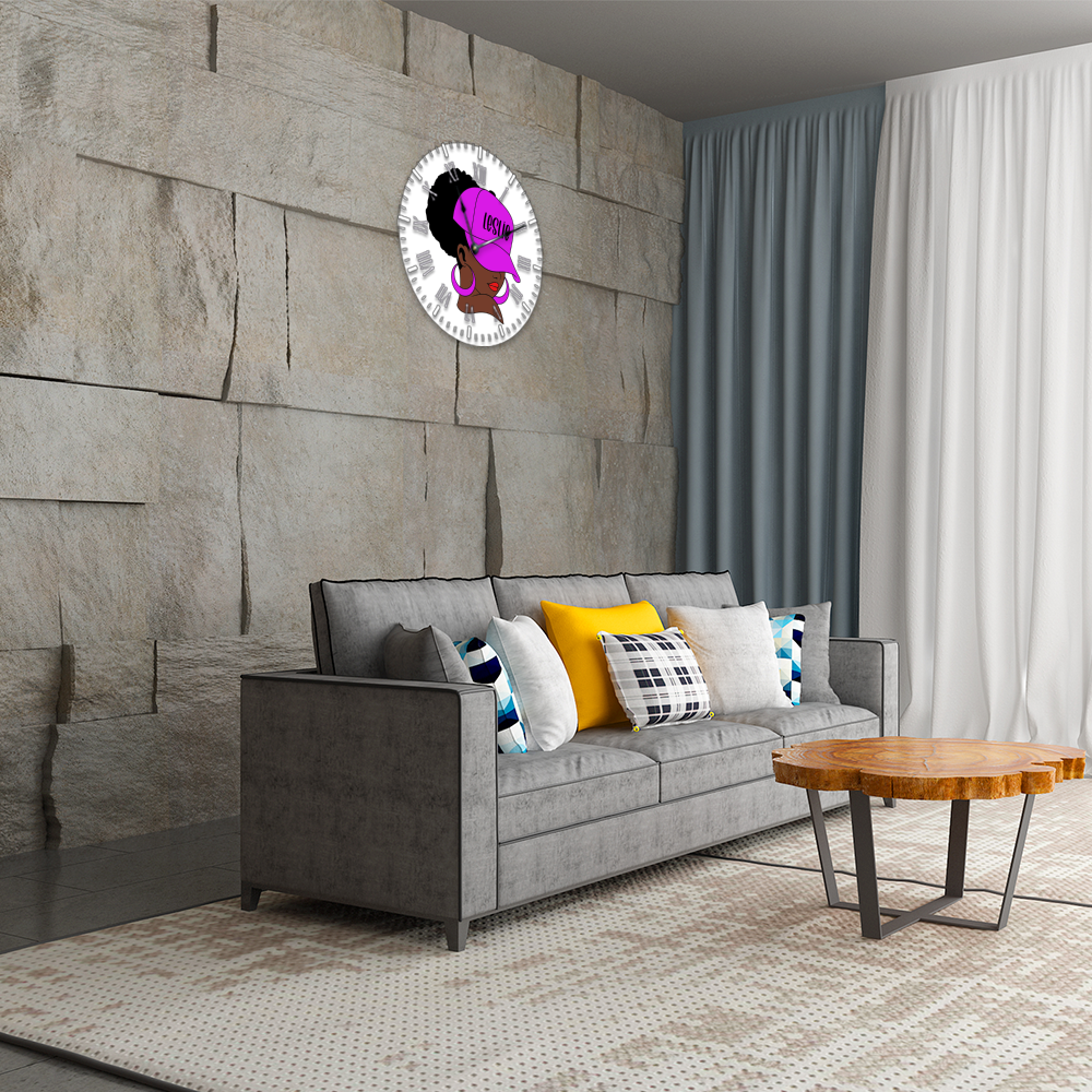 Custom 15" Round Wooden Wall Clock