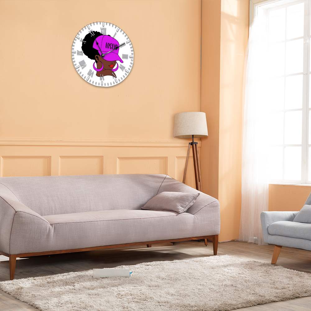 Custom 15" Round Wooden Wall Clock