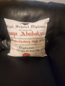 Graduation/Diploma Pillow